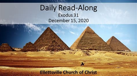 Daily Read Along Exodus Chapter 31 Youtube