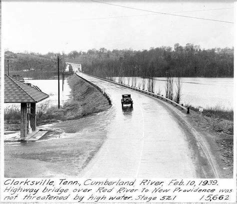 Bridge Over The Cumberland To New Providence Feb 10 1939 Rclarksville