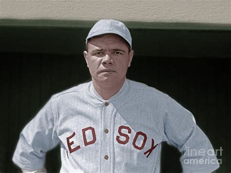 babe ruth boston red sox colorized 20170622 photograph by wingsdomain art and photography pixels