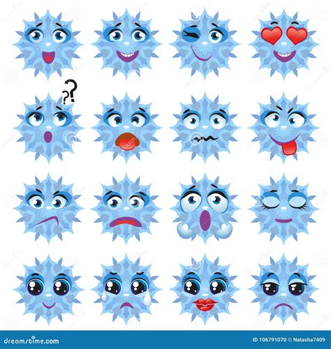 Snowflake Emoji Emoticon Expression Stock Vector Illustration Of