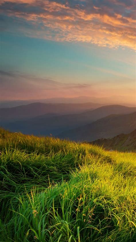 Natural Summer Mountain Valley Landscape During Sunrise Windows 10