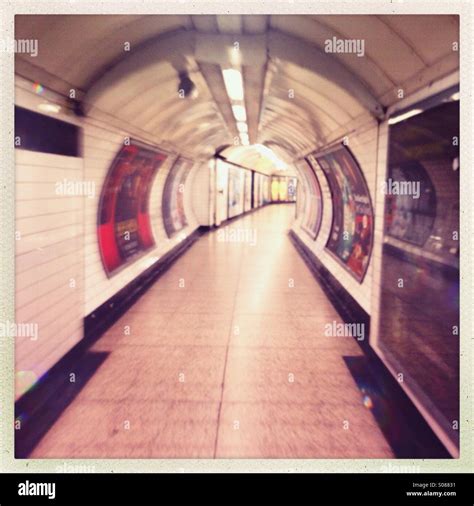 Tunnel At London Underground Station Stock Photo Alamy