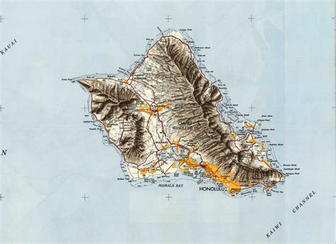 Oahu Hawaii 1954 Source Usgs Historical Topographic Map Viewer