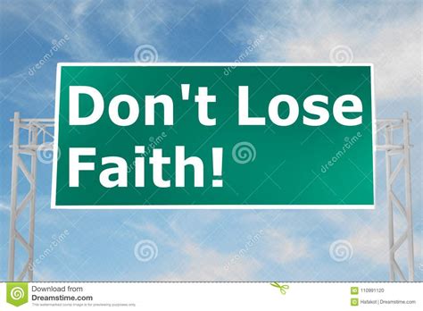 Don T Lose Faith Concept Stock Illustration Illustration Of