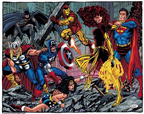 Jla Avengers Vs Dark Phoenix John Byrnetom Smith Comic Art Comic