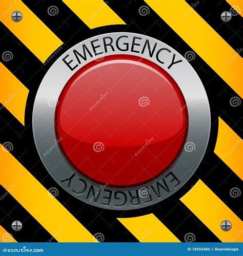Emergency Button Stock Vector Illustration Of Danger 18450486