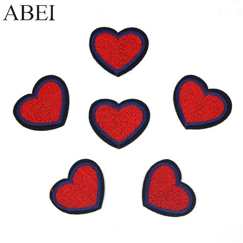 buy 10pcs lot clothing embroidered heart love patches girls apparel jeans