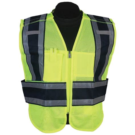 Wearing a safety vest is just a part of the job for many work crews. Public Safety Vest Class 2 Blue - Mutual Screw & Supply