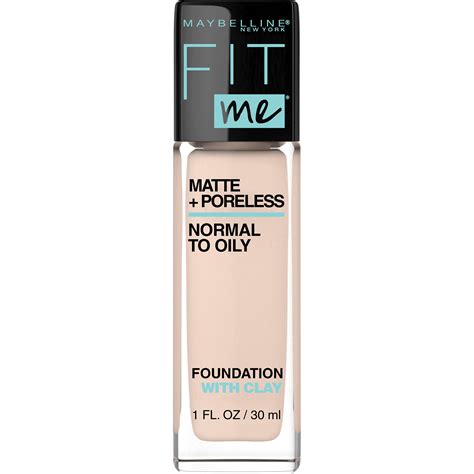 Maybelline Fit Me Matte Poreless Liquid Foundation Makeup Natural