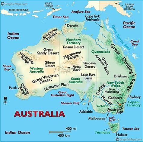 Landforms Of Oceania Deserts Of Australia Mountain Ranges Of Oceania