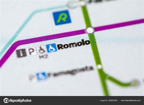 Romolo Station Milan Metro Map Stock Photo By ©aliceinwonderland2020