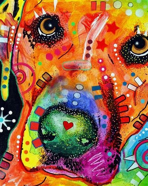 Psychedelic Dog Face Painting Kit Paint By Numbers Home