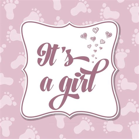 Baby girl invitation for baby shower Vector | Free Download