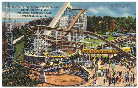 General View Showing Bobsled And Other Novelty Rides Palisades