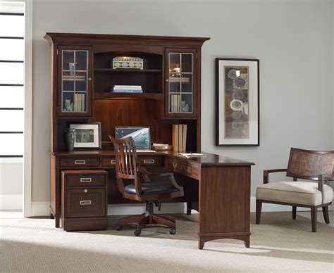 They're made by bellmont, and are the private label. Hooker Furniture Latitude Walnut L-Shaped Desk and Hutch ...