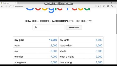 We send very few emails and will never share your address with an. Google Feud 'Oh My ...' - YouTube
