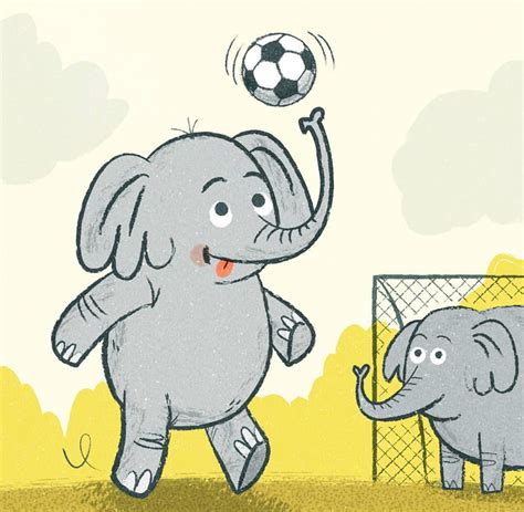 Elephants Playing Soccer