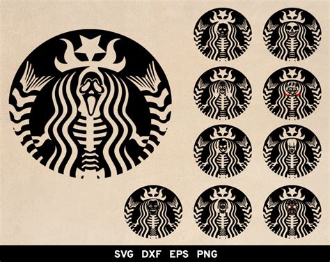 Starbucks Horror Svg Starbucks Skeleton Svg Starbucks Logo Etsy Canada