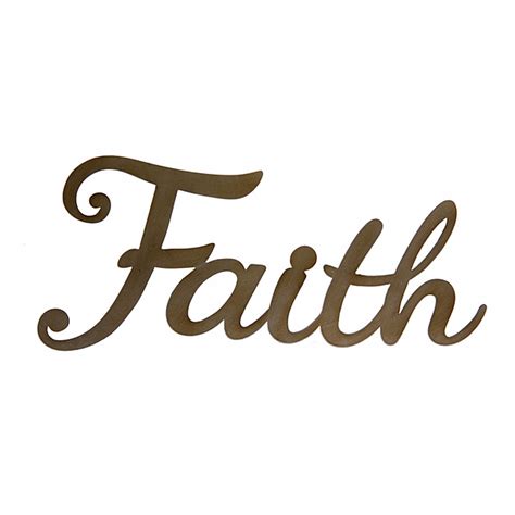 Faith Cut Out Metal Word Wall Decoration By Ganz