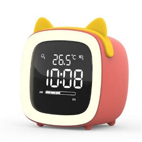 Cat Digital Alarm Clock Chrono Kids