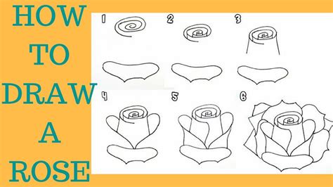 How To Draw A Rose Easy Step By Step For Beginners Youtube