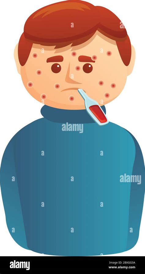 Chicken Pox Child Icon Cartoon Of Chicken Pox Child Vector Icon For