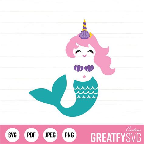 Free Free 168 Unicorn Mermaid Princess Svg Free SVG PNG EPS DXF File