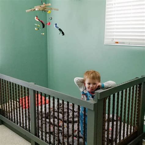 Do you assume toddler bed with rails looks nice? DIY Toddler Crib for Transitioning to a Toddler Bed