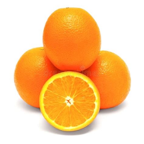 Whole Orange Fruit And His Segments Or Cantles Stock Photo Image Of
