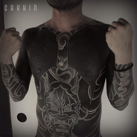 8 beautiful brutal black tattoos by gakkin black tattoos blackout tattoo all black tattoos