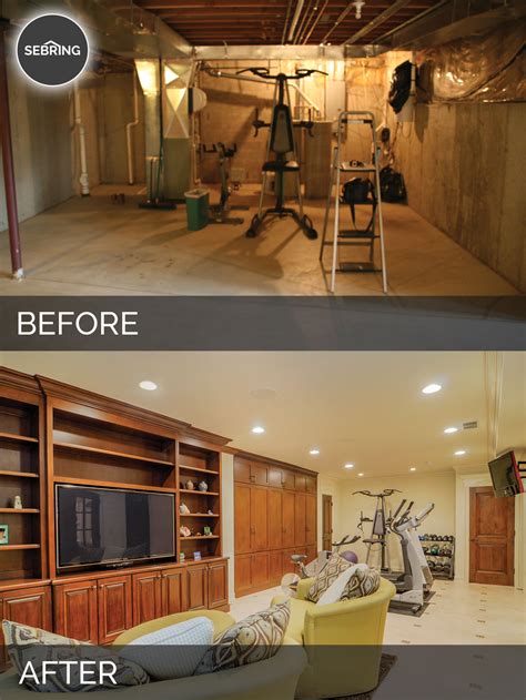 Steve And Anns Basement Before And After Pictures Sebring Design Build