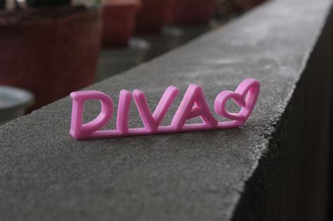 Diva Name Tag 3dprinting Name Tags 3d Printing Print