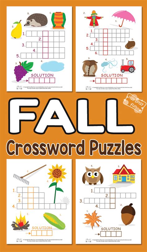 284 crossword puzzle templates are collected for any of your needs. Fall Themed Crossword Puzzles - Thrifty Homeschoolers