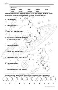 Solar System Worksheet Free Esl Printable Worksheets