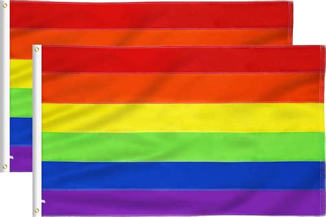 Buy Lixure Rainbow Flag Lgbt Flag 2x3 Foot 2 Pack Gay Pride Lesbian