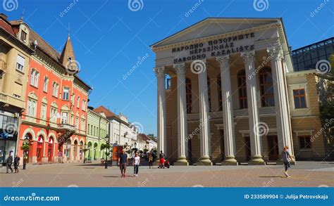 Subotica Serbia 12 September 2021 People Walk Around The Square In The