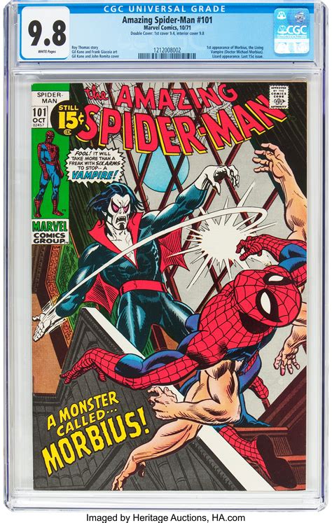 The Amazing Spider Man 101 Double Cover Marvel 1971 Cgc Nmmt Lot