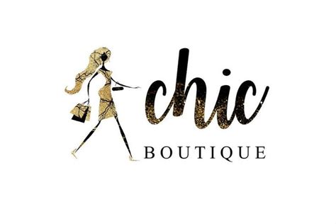 Chic Logo Fashion Logo Lady Logo Walking Logo Shopping Etsy Chic