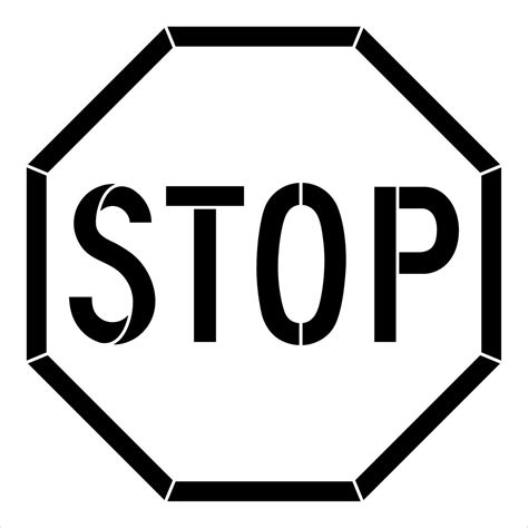 Stop Sign Stencil By Studior12 Select Size Usa Made Etsy Australia