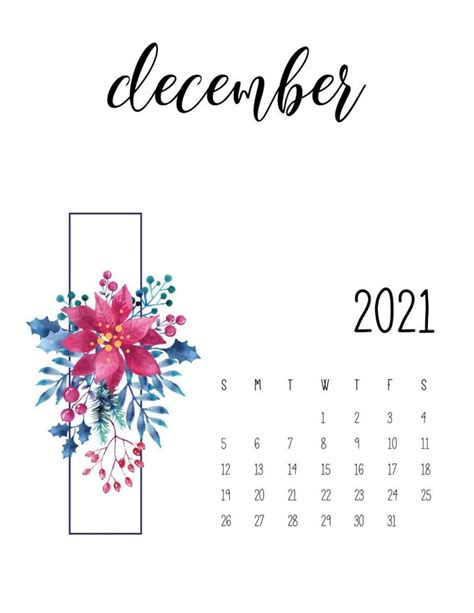 42 Free Printable December 2021 Calendars For Your Office Make A