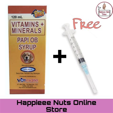 Papi Ob W Free 5ml Syringe 120ml Vetmate Vitamins Minerals Papi Ob
