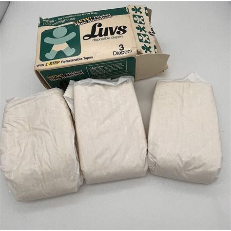 Vintage 80s Luvs Disposable Diapers Small Newborns 6 14 Lbs 3 Etsy