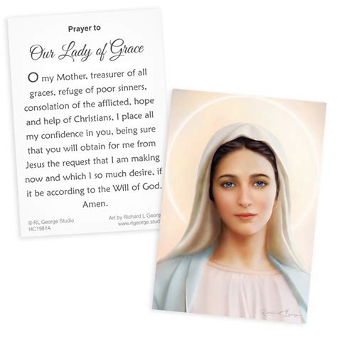 The other side of the card includes the 5 main messages from our lady: Our Lady of Tihaljina (near Medjugorje) Prayer Card - RL ...