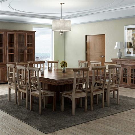 Dallas Ranch Square Solid Wood Dining Room Set Round Dining Room Sets