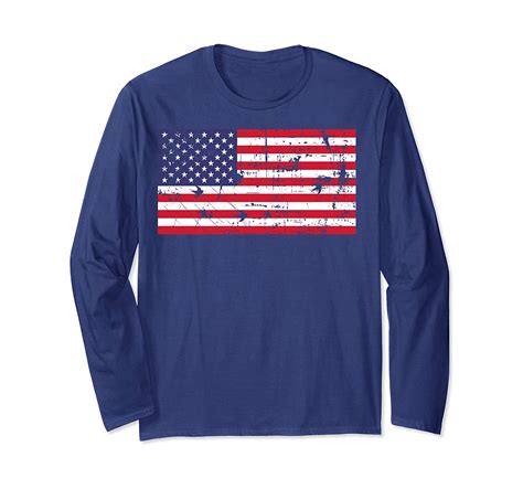 American Flag Usa Shirt Us Patriotic Long Sleeve T Shirt
