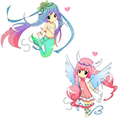 Mermaid And Angel Chibi Auction Closed