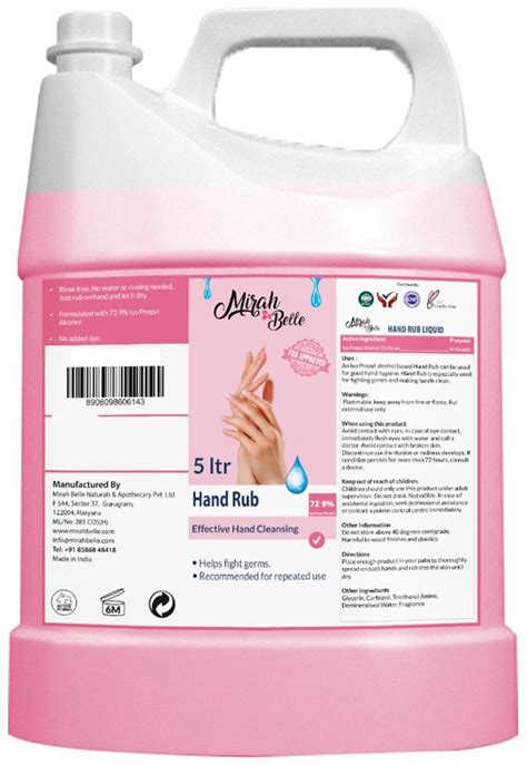 Buy Mirah Belle FDA Approved - Hand Rub Sanitizer Liquid ... There comes the hand sanitizer in the picture!