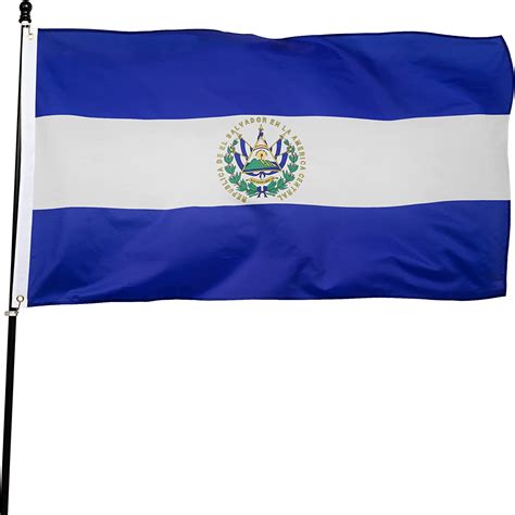 Danf El Salvador Flag 3x5 Ft Thick Polyester Fade