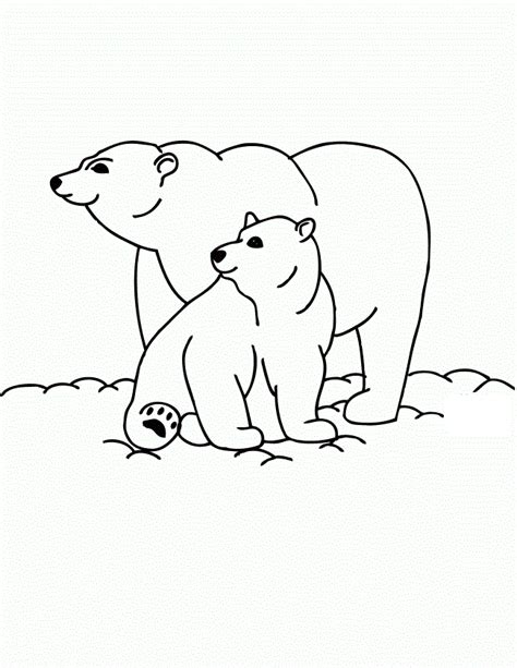 Will you chose cute bear cub ? Free Printable Polar Bear Coloring Pages For Kids