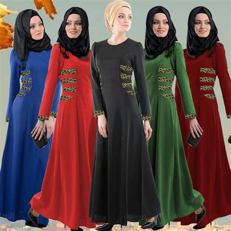 Muslim Women Dress Dubai Turkish Robe Musulmane Ladies Clothing Women